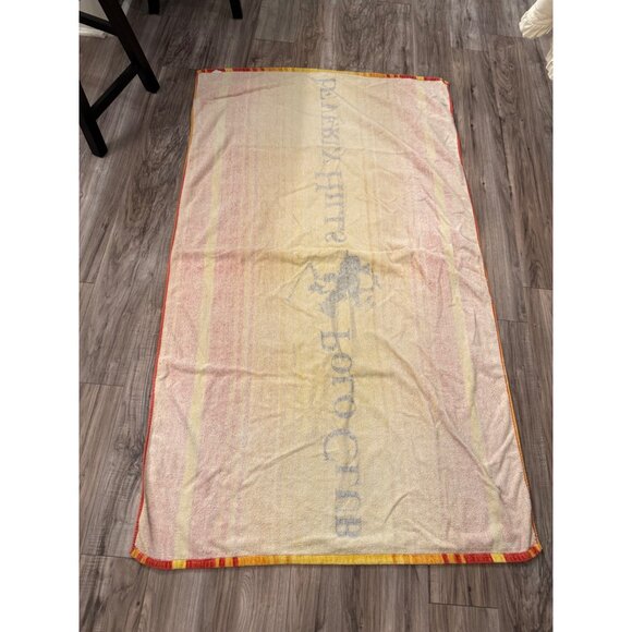 VTG Beverly Hills Polo Club Equestrian Stripped Beach Towel 36"x 70" Pool Resort - Picture 11 of 12